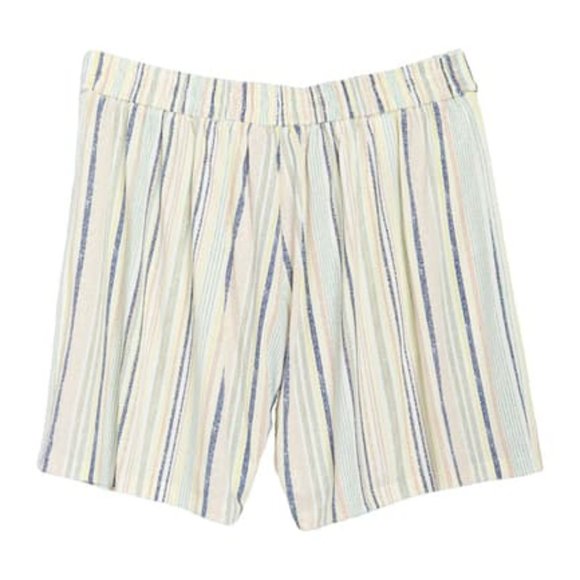 BCBGeneration Stripe Tie Front Jersey Swing Shorts Limestone Multi L NWT - Picture 8 of 8